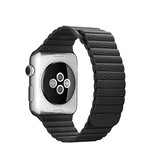 Apple Watch 42-49mm | Apple Watch (42/44/SE/45/46/49mm) - Valence™ Loop Læder Rem - Sort - DELUXECOVERS.DK
