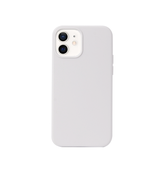 iPhone 12 | iPhone 12 - DeLX™  Pastel Silikone Cover - Hvid/Lysegrå - DELUXECOVERS.DK