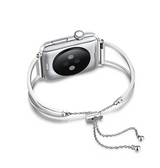Apple Watch 42-49mm | Apple Watch (42/44/SE/45/46/49mm) - L'Empiri™ Dame Stål Rem - Sølv - DELUXECOVERS.DK