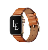 Apple Watch 38-42mm | Apple Watch (38/40/SE/41/42mm) - L'Empiri™ Verona Ægte Læder Rem - Cognac - DELUXECOVERS.DK