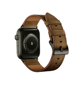 Apple Watch 38-42mm | Apple Watch (38/40/SE/41/42mm) - L'Empiri™ Verona Ægte Læder Rem - Retro brun - DELUXECOVERS.DK