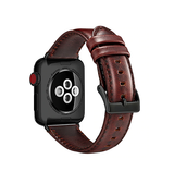 Apple Watch 38-42mm | Apple Watch (38/40/SE/41/42mm) - ICECASE™ Retro Ægte Læder Urrem - Mørkebrun - DELUXECOVERS.DK