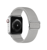 Apple Watch 38-42mm | Apple Watch (38/40/SE/41/42mm) - Polyester Nylon Rem Armbånd - Sølv - DELUXECOVERS.DK