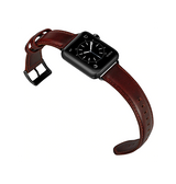 Apple Watch 38-42mm | Apple Watch (38/40/SE/41/42mm) - ICECASE™ Retro Ægte Læder Urrem - Mørkebrun - DELUXECOVERS.DK