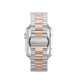 Apple Watch 42-49mm | Apple Watch (42/44/SE/45/46/49mm) - CNC Pro Rustfrit Stål Rem - Sølv/Rose - DELUXECOVERS.DK