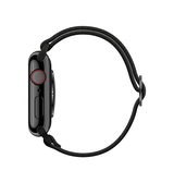 Apple Watch 42-49mm | Apple Watch (42/44/SE/45/46/49mm) - Polyester Nylon Rem Armbånd - Sort - DELUXECOVERS.DK