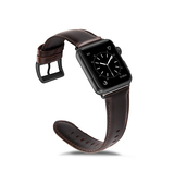 Apple Watch 42-49mm | Apple Watch (42/44/SE/45/46/49mm) - ICECASE™ Retro Ægte Læder Urrem - Brun - DELUXECOVERS.DK