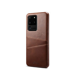 Samsung Galaxy S20 | Samsung Galaxy S20 - NX Design Læder Bagcover - Brun - DELUXECOVERS.DK