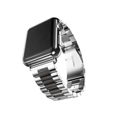 Apple Watch 42-49mm | Apple Watch (42/44/SE/45/46/49mm) - CNC Pro Rustfrit Stål Rem - Sølv/Sort - DELUXECOVERS.DK