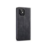 iPhone 12 | iPhone 12 - CaseMe™ Noble plånboksfodral i läder - Svart - DELUXECOVERS.SE