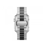 Apple Watch 38-42mm | Apple Watch (38/40/SE/41/42mm) - CNC Pro Rustfrit Stål Rem - Sølv/Sort - DELUXECOVERS.DK
