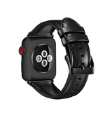 Apple Watch 38-42mm | Apple Watch (38/40/SE/41/42mm) - ICECASE™ Retro Ægte Læder Urrem - Sort - DELUXECOVERS.DK