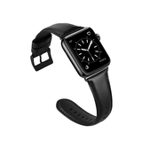 Apple Watch 38-42mm | Apple Watch (38/40/SE/41/42mm) - ICECASE™ Retro Ægte Læder Urrem - Sort - DELUXECOVERS.DK