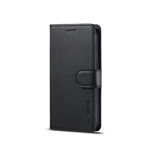 iPhone 12 Mini | iPhone 12 Mini - LC.IMEEKE™ Læder Cover M. Kortholder - Sort - DELUXECOVERS.DK